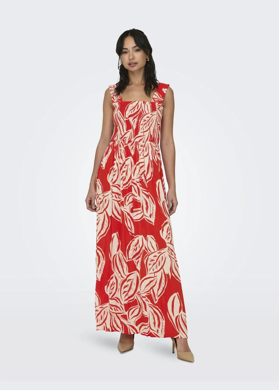 JDY Red Smock Maxi Dress