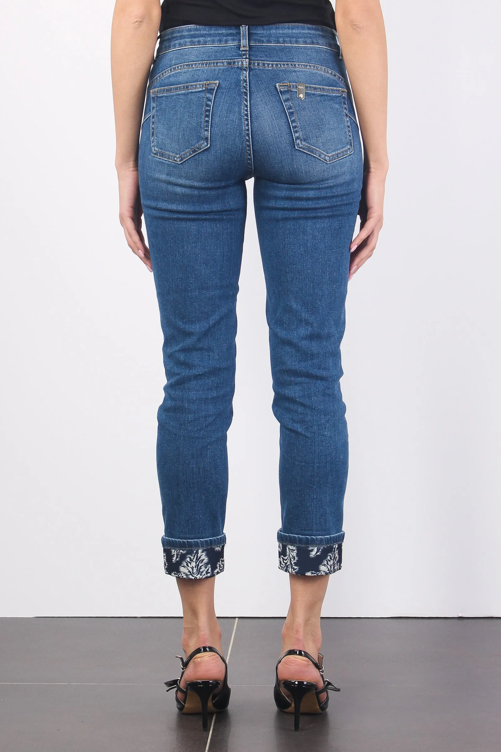 Jeans Monroe Risvolto Denim Blue