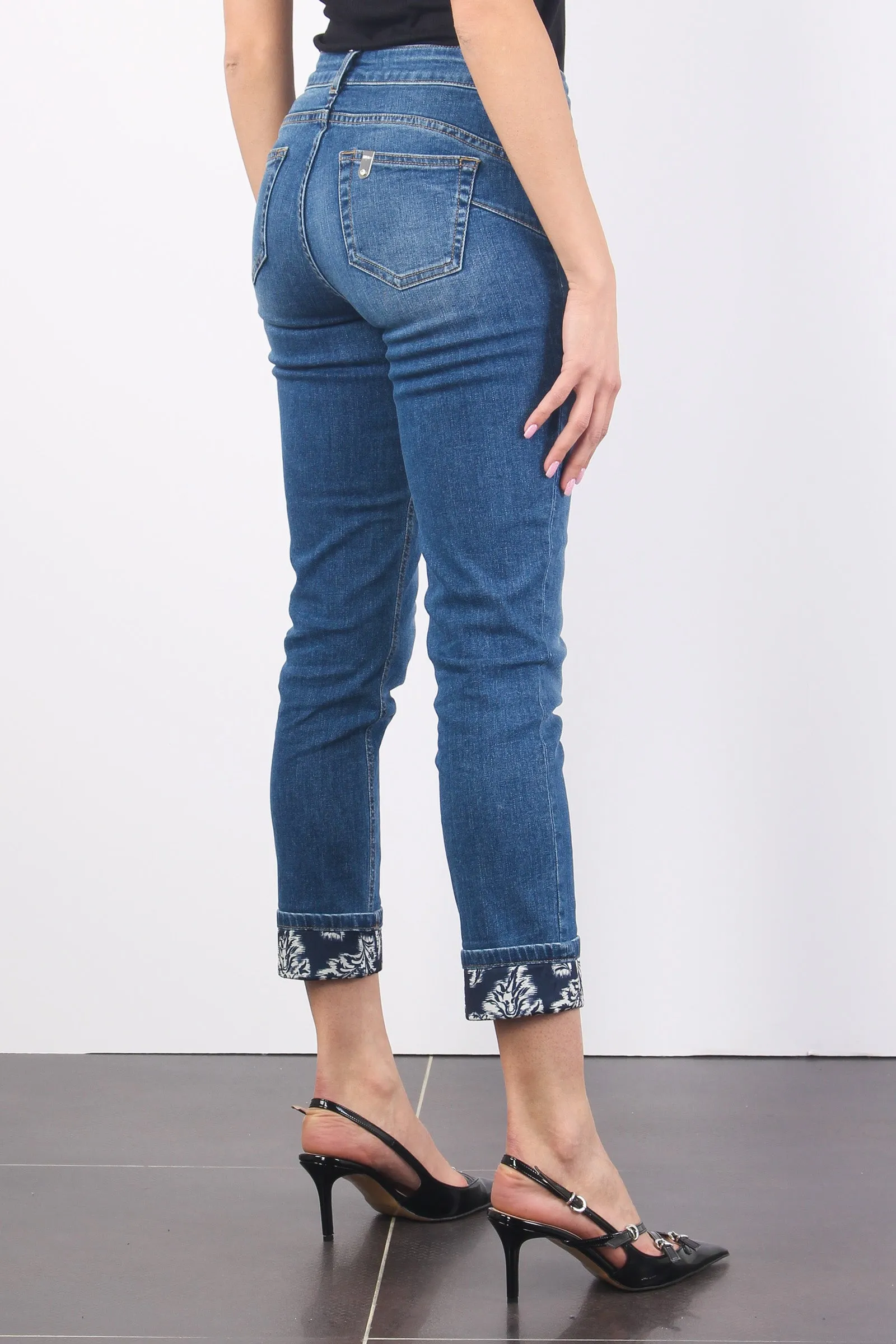 Jeans Monroe Risvolto Denim Blue