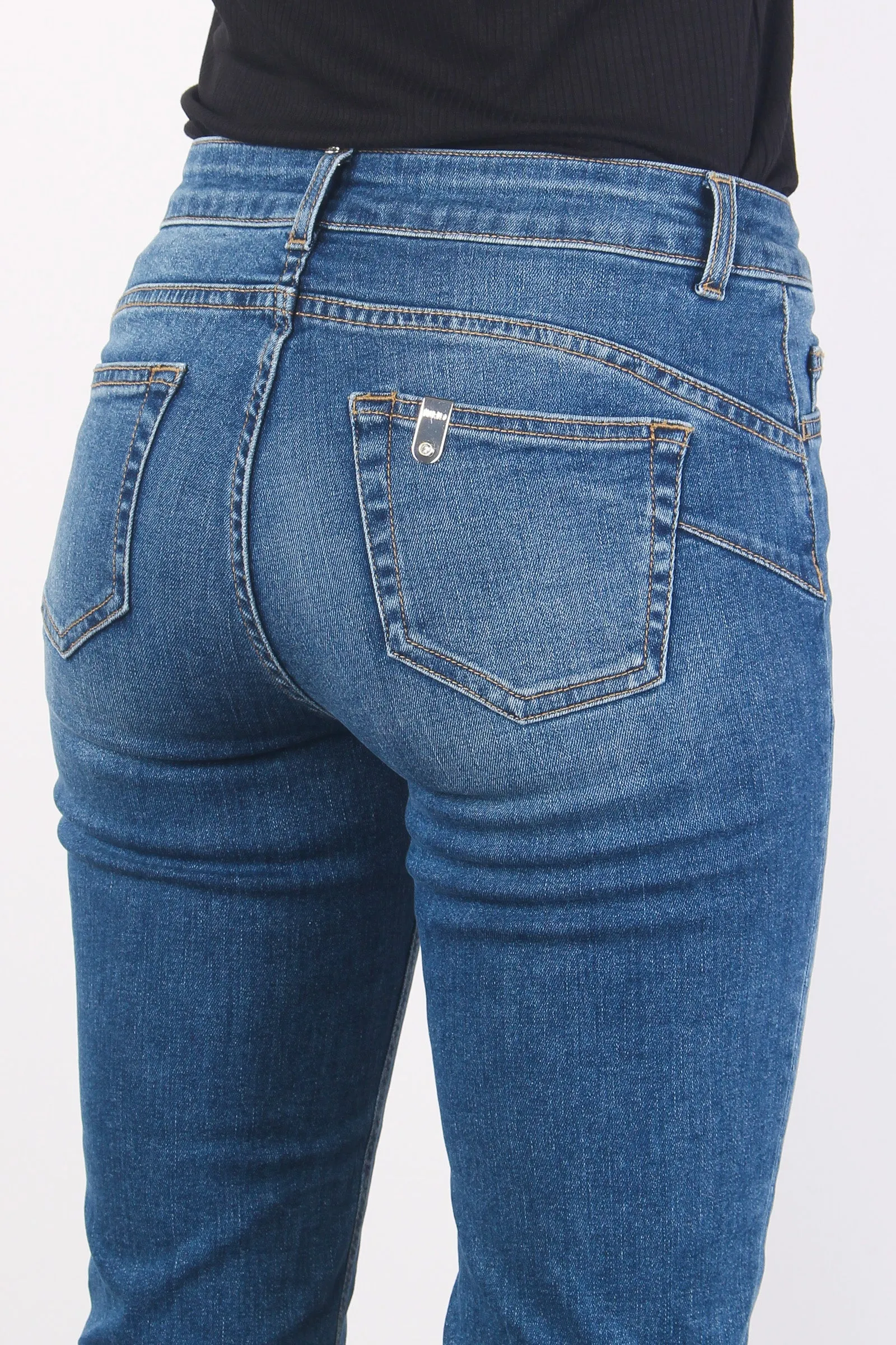 Jeans Monroe Risvolto Denim Blue