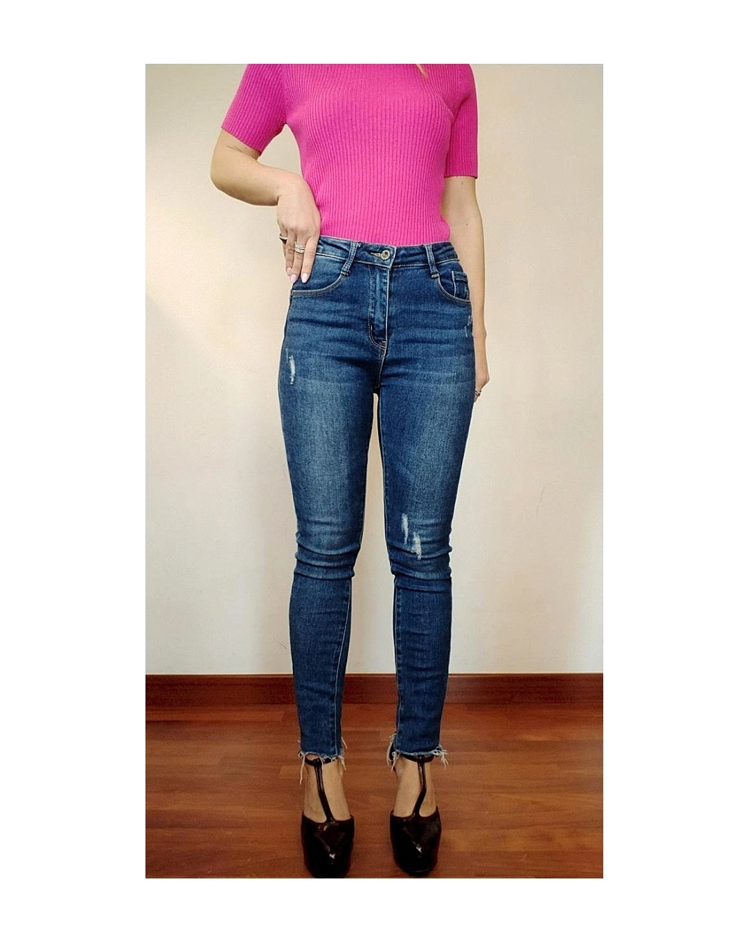 Jeans skinny lavaggio scuro: L!