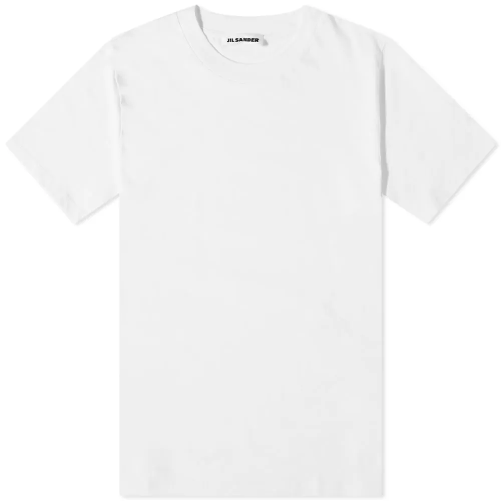 Jil Sander Regular Fit Crew T-ShirtWhtPpr