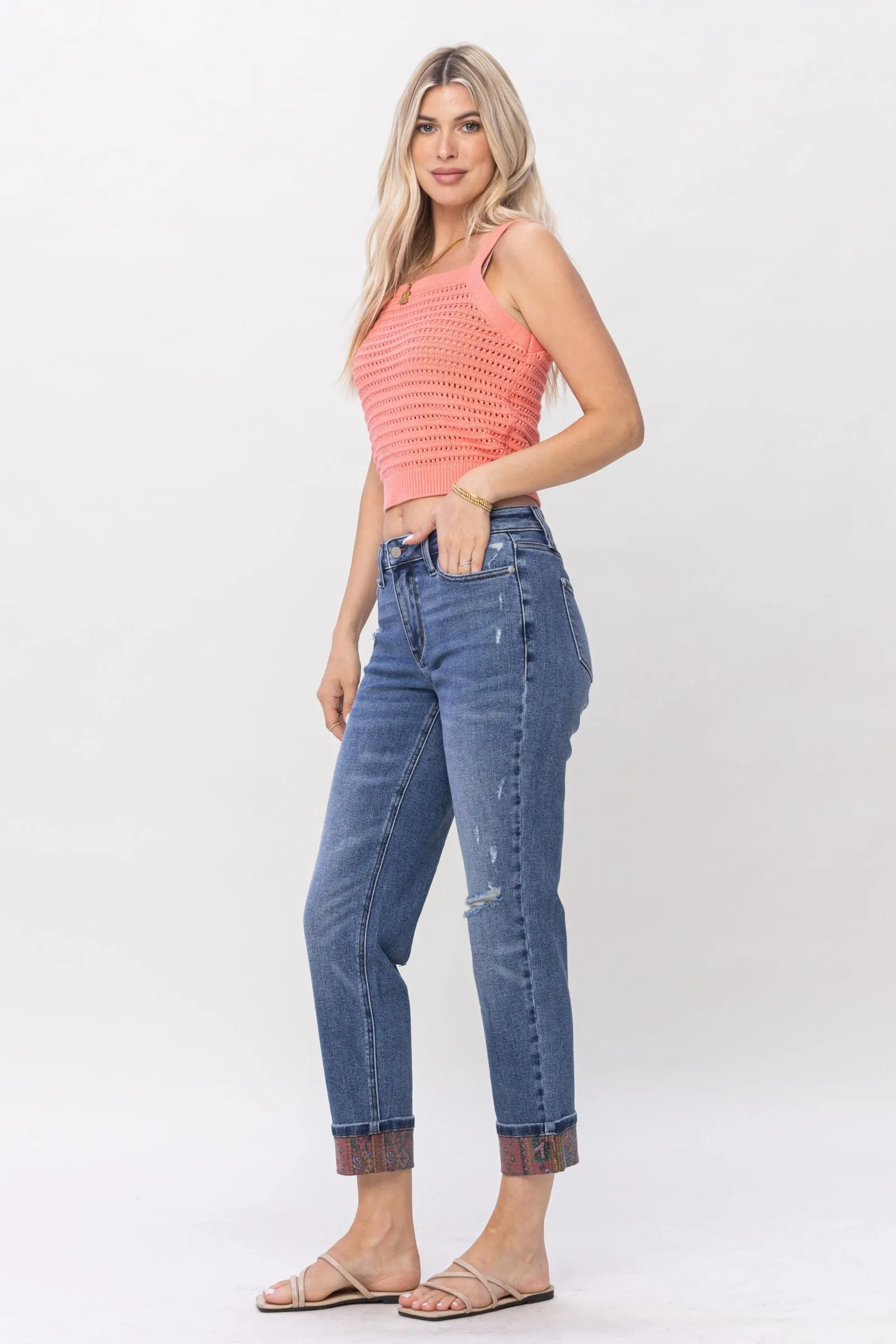 Judy Paisley Boyfriend Jeans (L9)