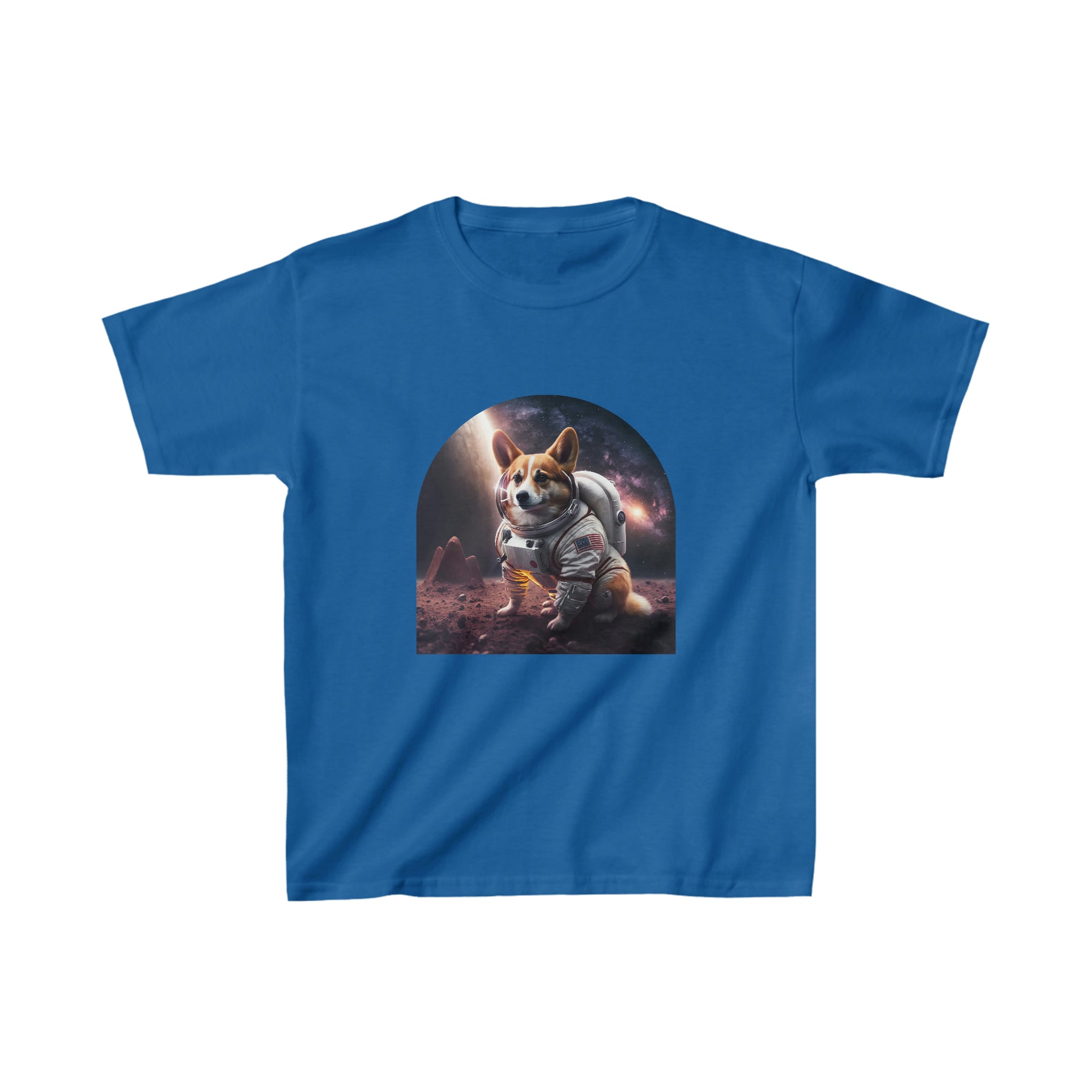 Kids Space Corgi crew neck t-shirt