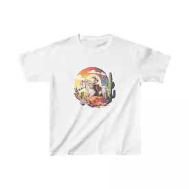 Kid's Sunset Cowgirl crew neck t-shirt