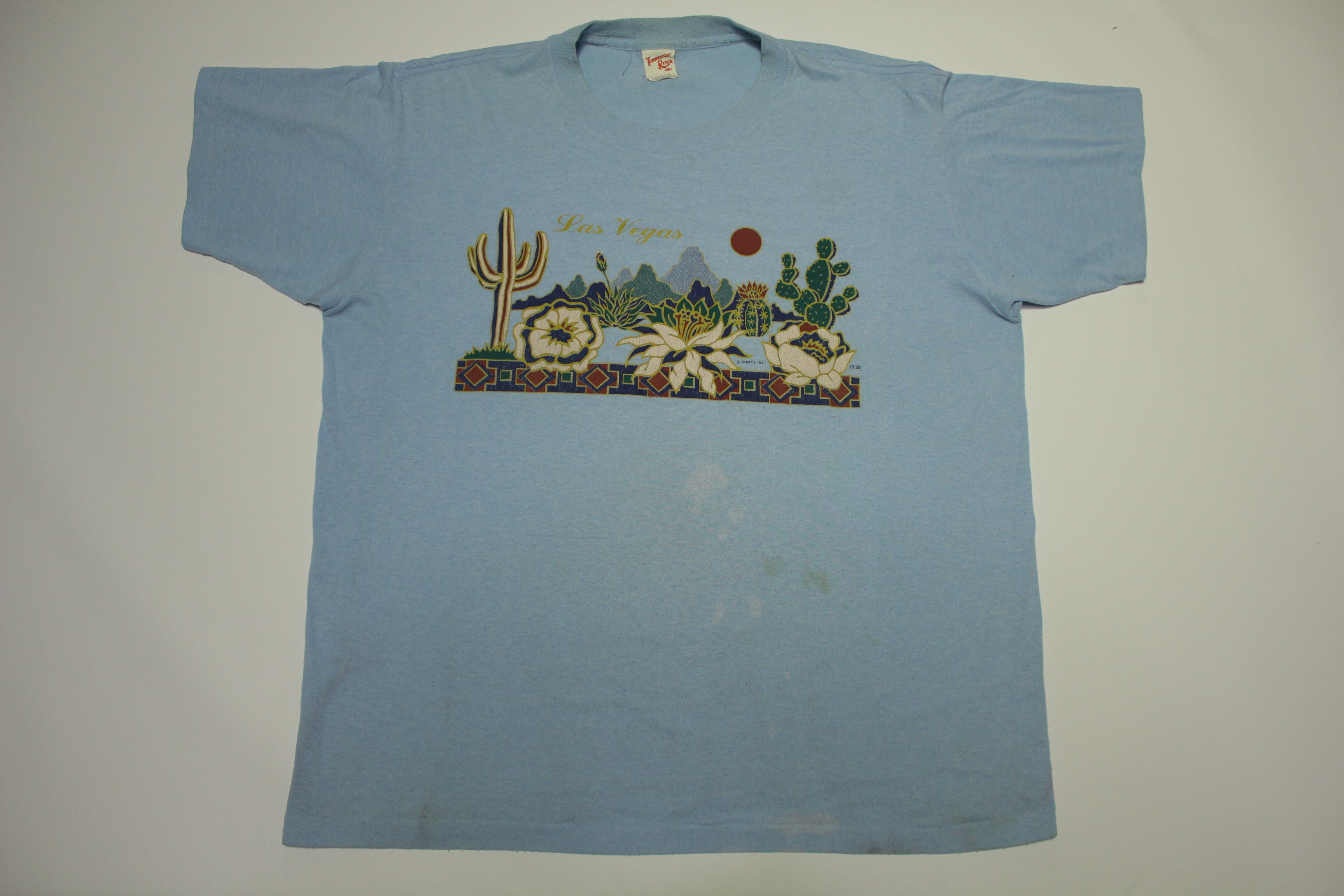 Las Vegas Desert Cactus Vintage 80's Tennessee River Thin Soft Tourist T-Shirt