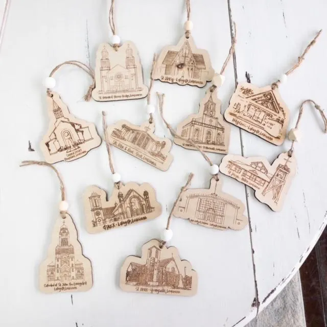 Little Churches {wood ornament}