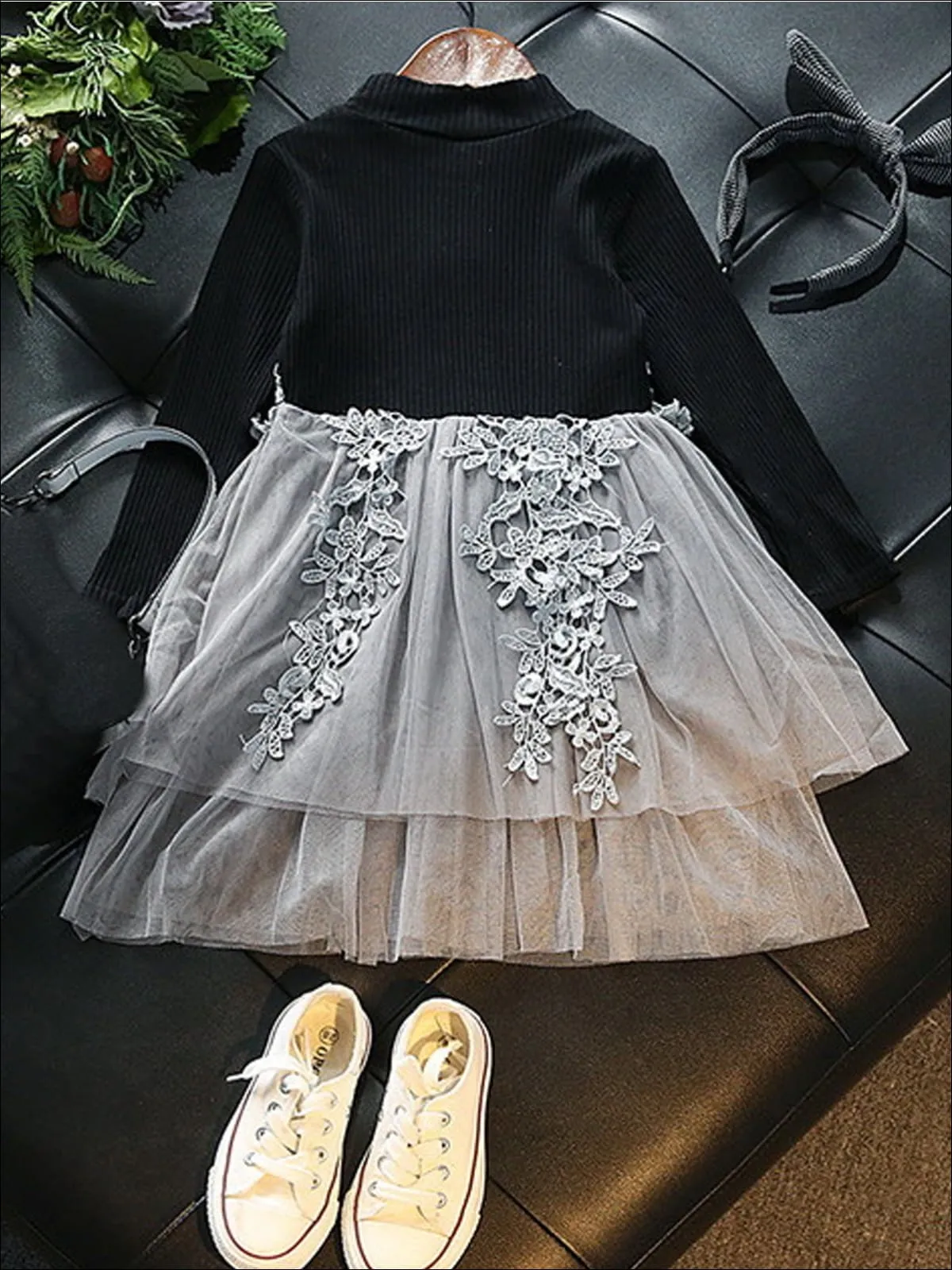 Little Empress Lace Knit Sweater Tutu Dress