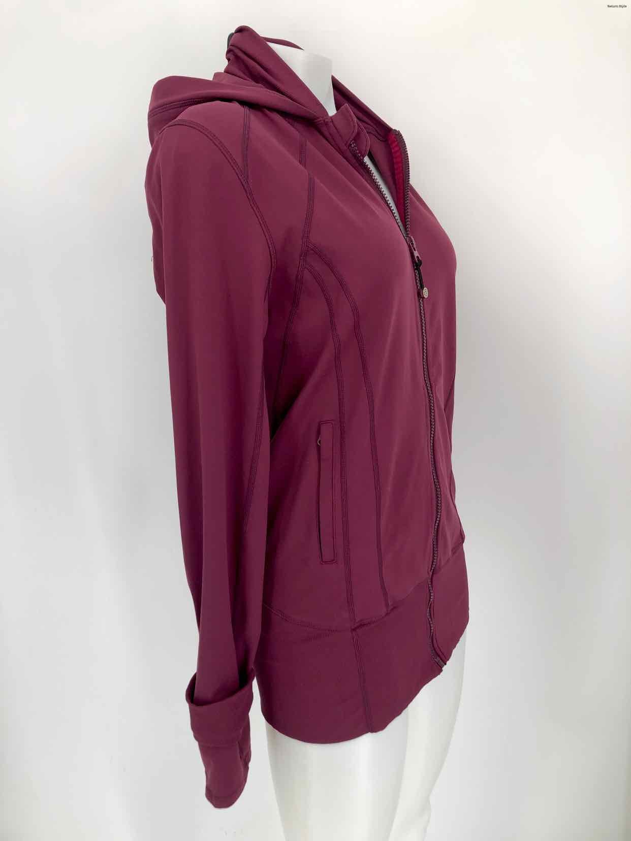 LULULEMON Burgundy Hoodie Zip Up Size MEDIUM (M) Activewear Jacket