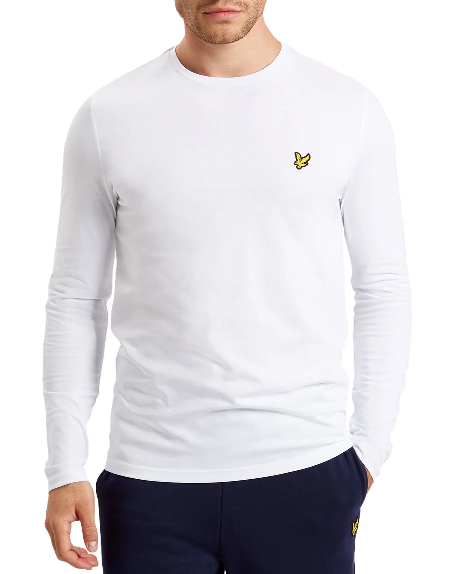 Lyle & Scott Basic Crew Neck Long Sleeve T-Shirt White