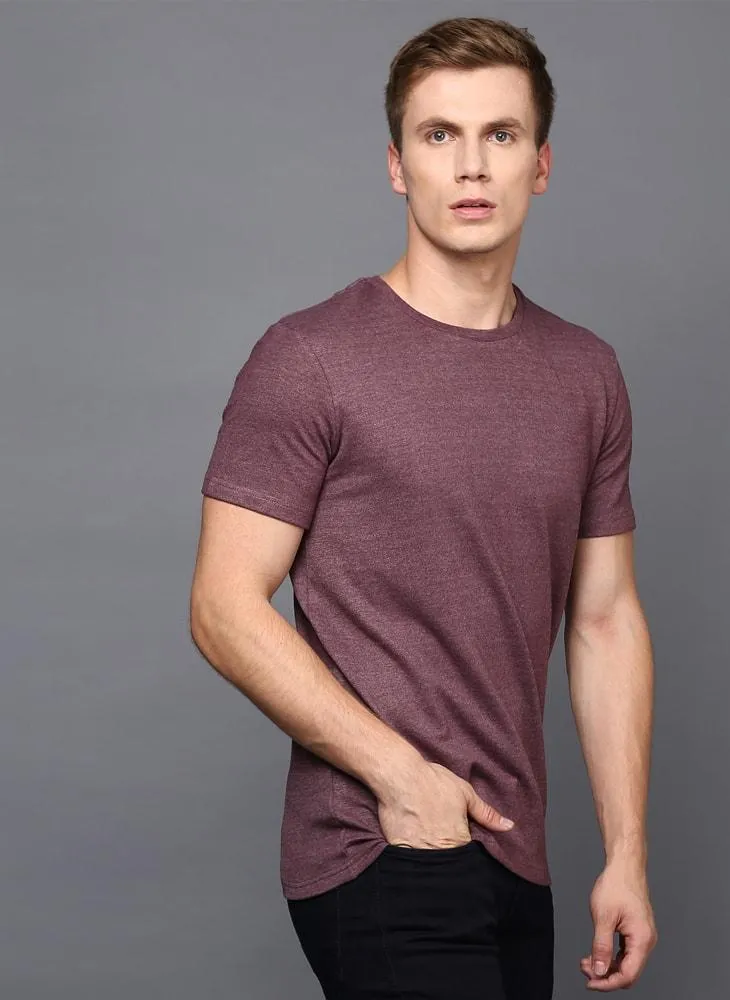 Mauve Basic Crew Neck T-Shirt