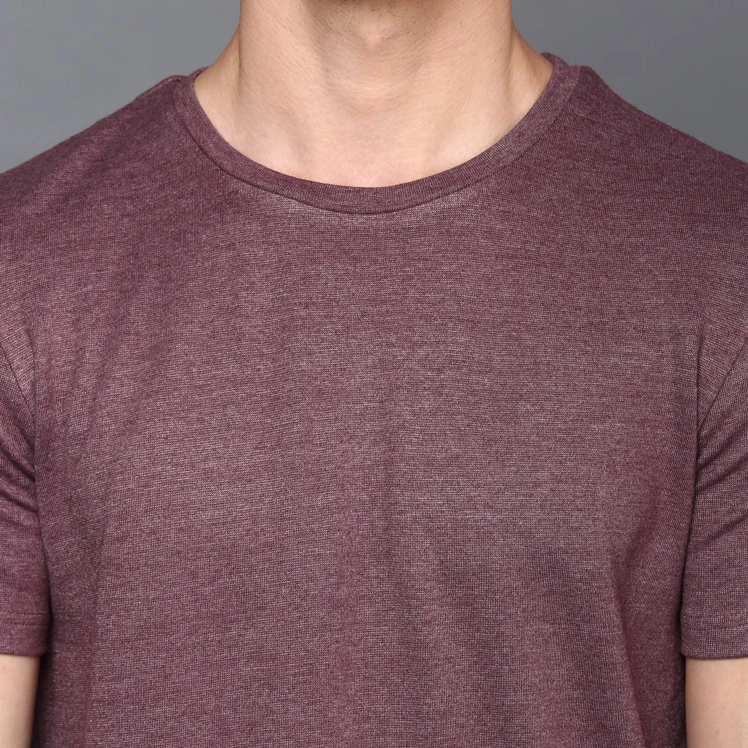 Mauve Basic Crew Neck T-Shirt