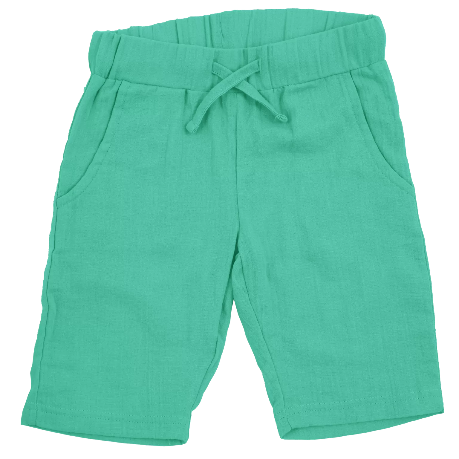 Maxomorra Green Muslin Knee Shorts