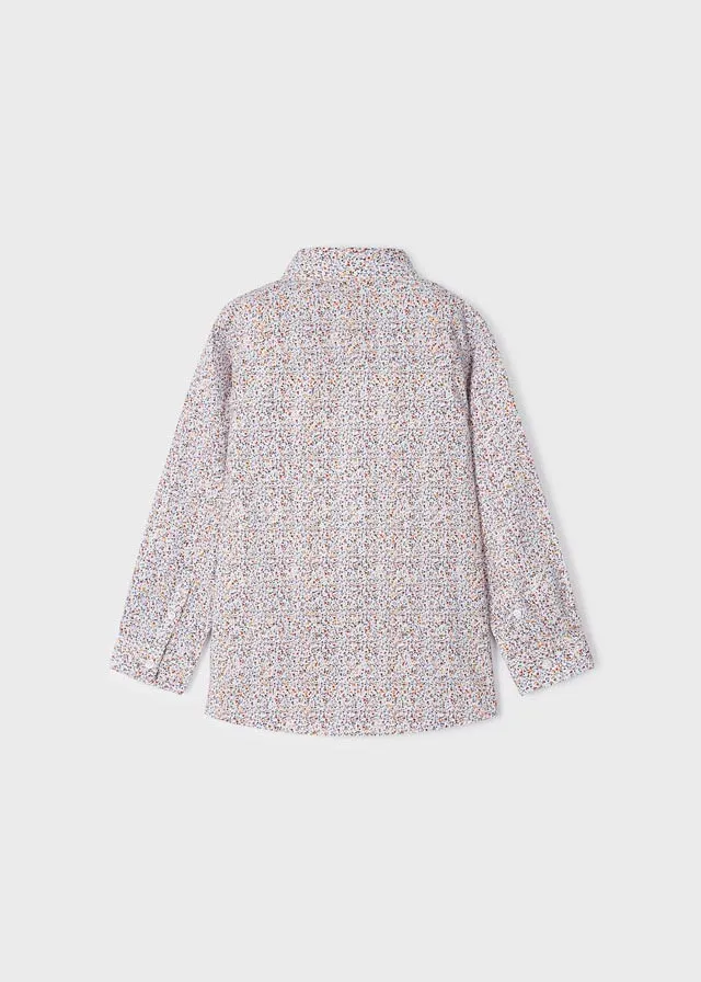 Mayoral L/s floral printed shirt for boy - Flowers