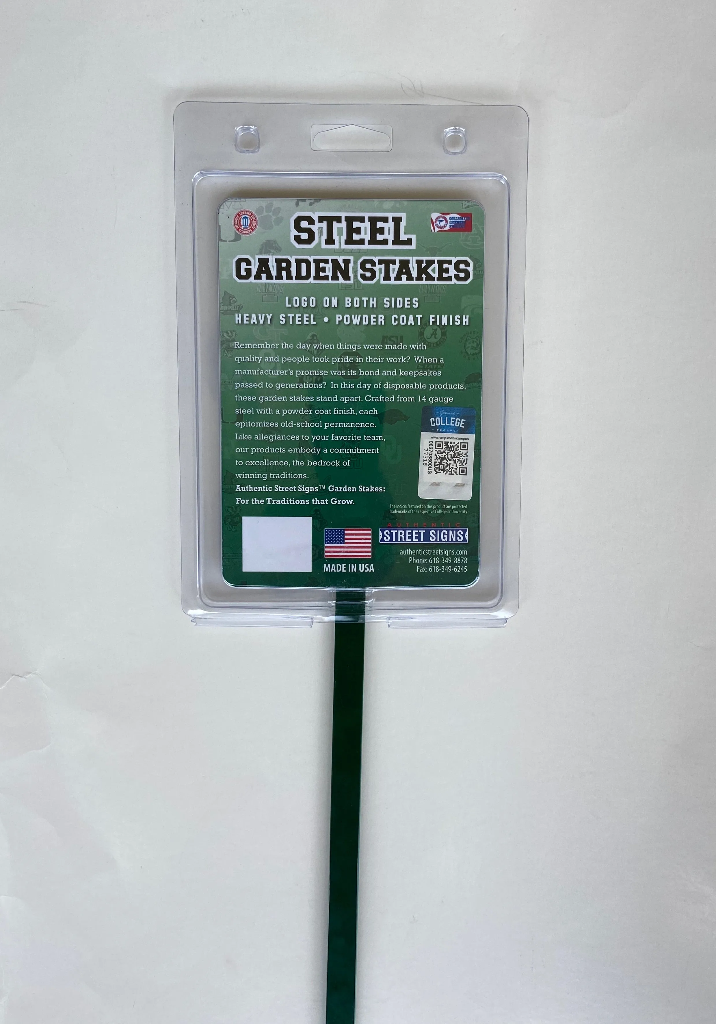 Miami Hurricanes Steel Garden Stake w/Sebastian Logo - Green