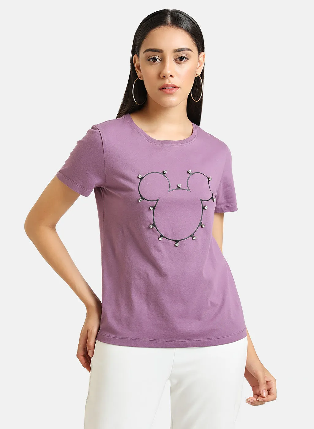 Mickey Mouse Disney Diamond Studded T-Shirt