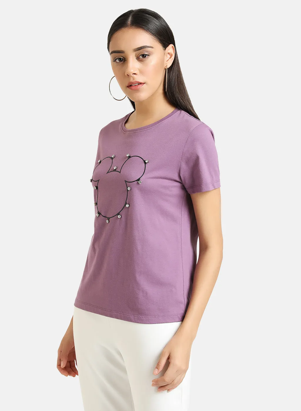 Mickey Mouse Disney Diamond Studded T-Shirt