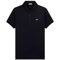 Moncler Mini Text Logo SS Polo Navy