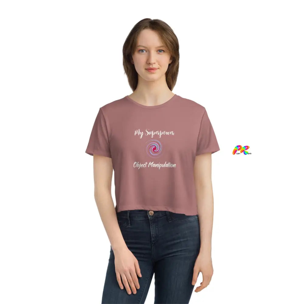 My Superpower Object Manipulation Flowy Crop T-Shirt