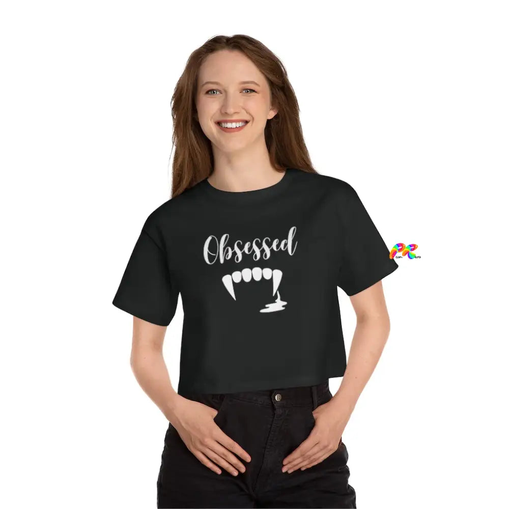 Obsessed Vampire Cropped T-Shirt