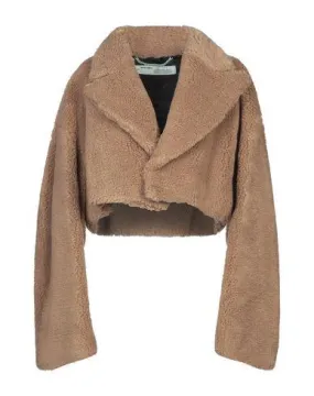 Off-white Women Coat Camel L INT