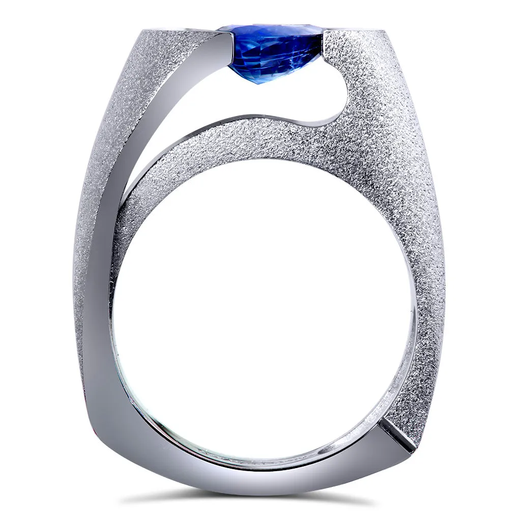 Passion Blue Sapphire Engagement Ring