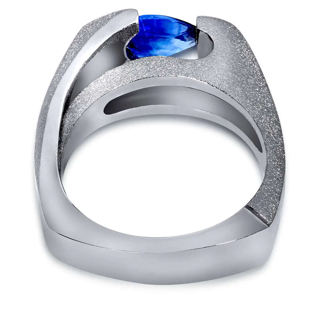 Passion Blue Sapphire Engagement Ring