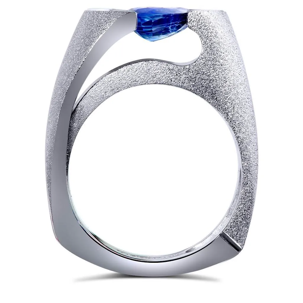 Passion Blue Sapphire Engagement Ring