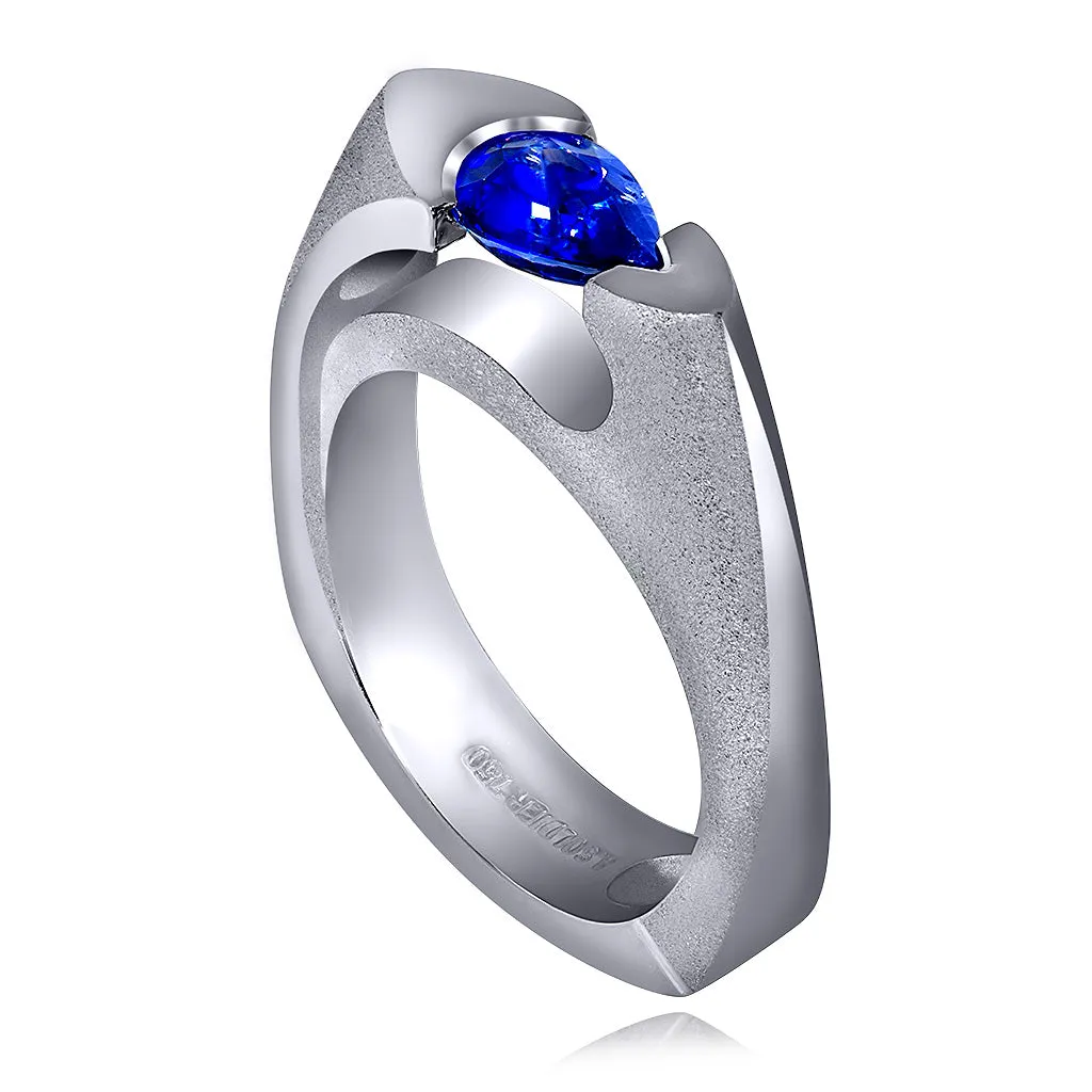 Passion Blue Sapphire Engagement Ring