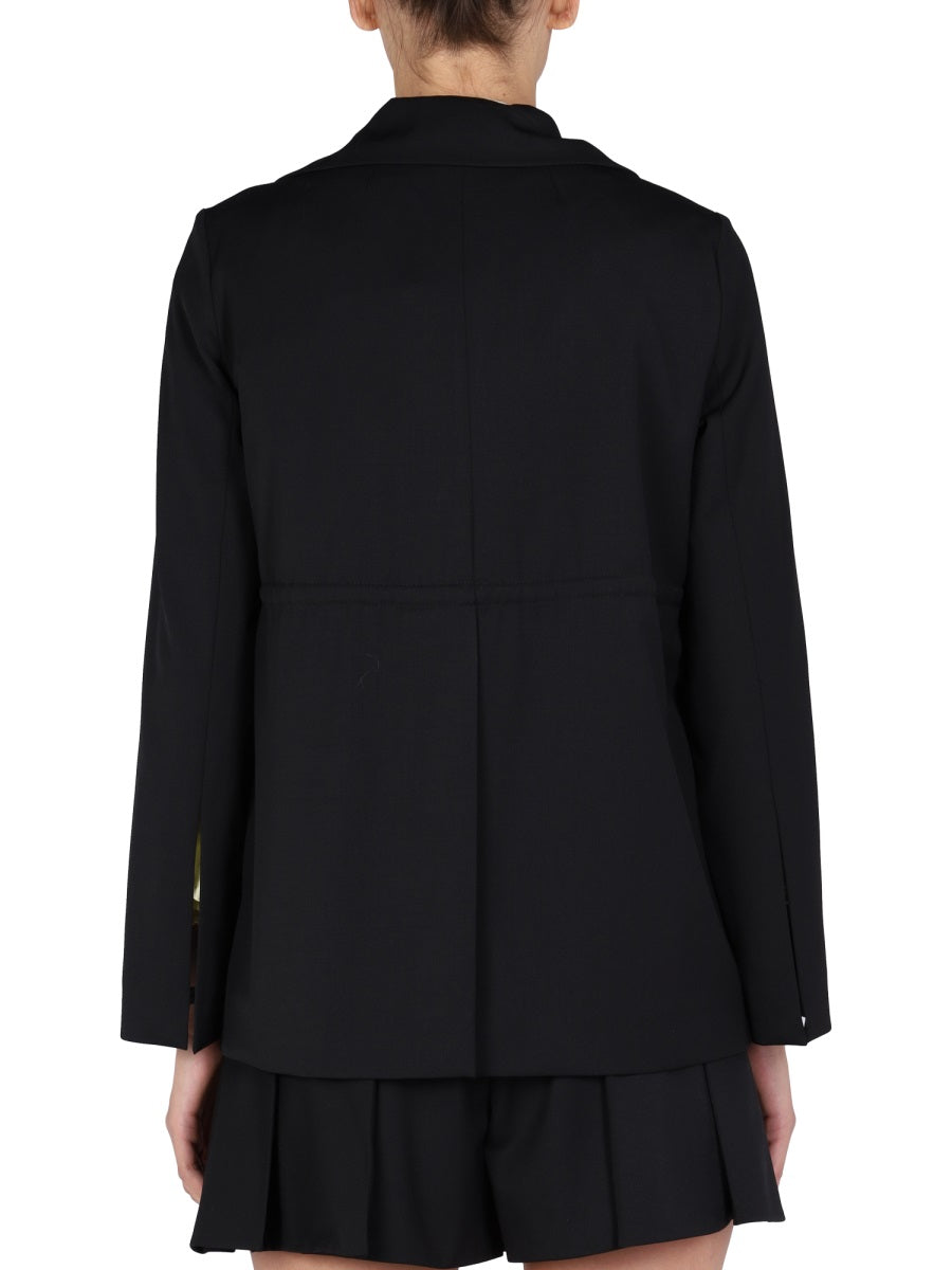 Patou Tied Detail V-Neck Jacket