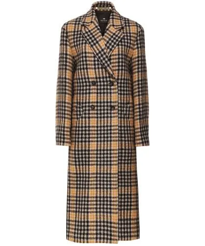 Paul Smith Wool Check Double Breasted Coat | Jules B