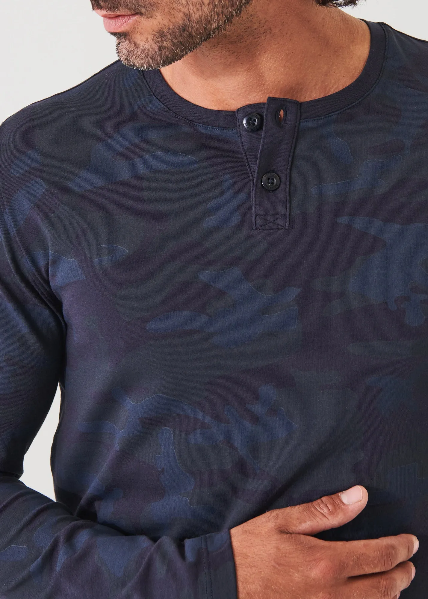 PIMA COTTON STRETCH CAMO HENLEY