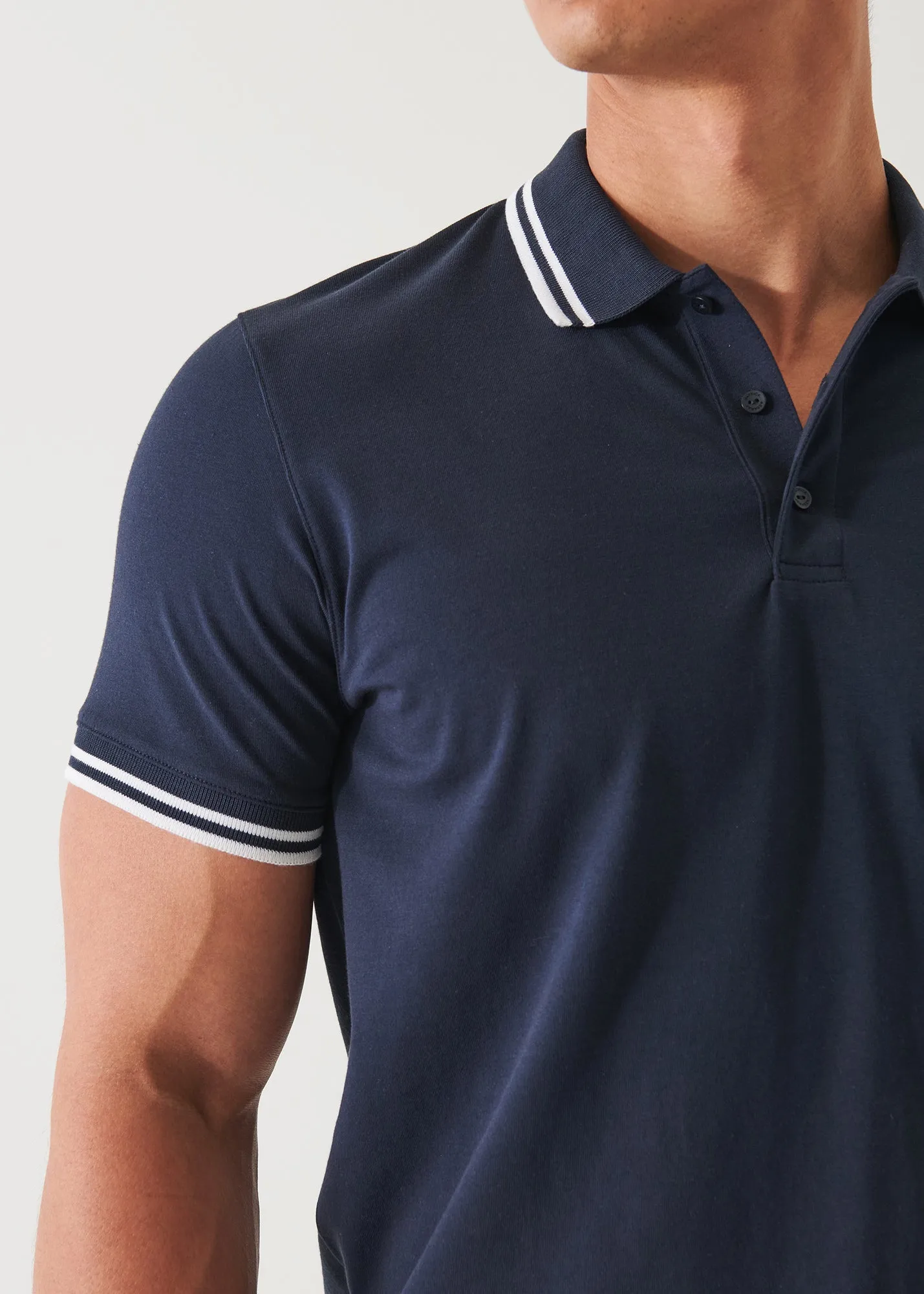 PIMA COTTON STRETCH TIPPED POLO