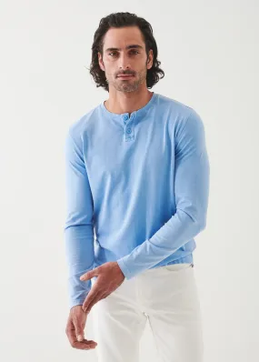 PIMA COTTON STRETCH VINTAGE WASH HENLEY