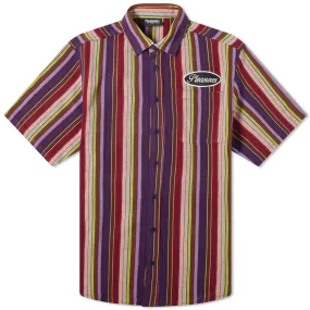 PLEASURES Short Sleeve Nailed Button DownPurple