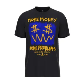 Point Blank Mens More Money More Problem Crew Neck T-Shirt PBMY23TS_10-BLK Black