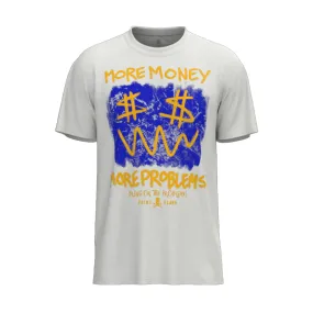 Point Blank Mens More Money More Problem Crew Neck T-Shirt PBMY23TS_10-WHI White