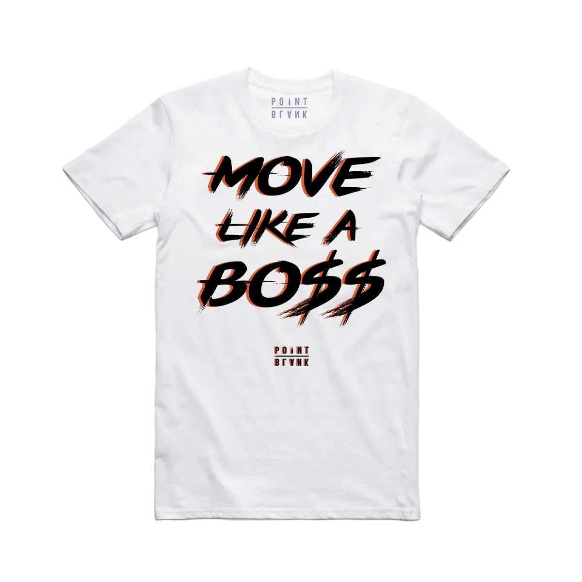 Point Blank Mens Move Like A Bo$$ T-Shirt - White/Red 100987-3058-WHI