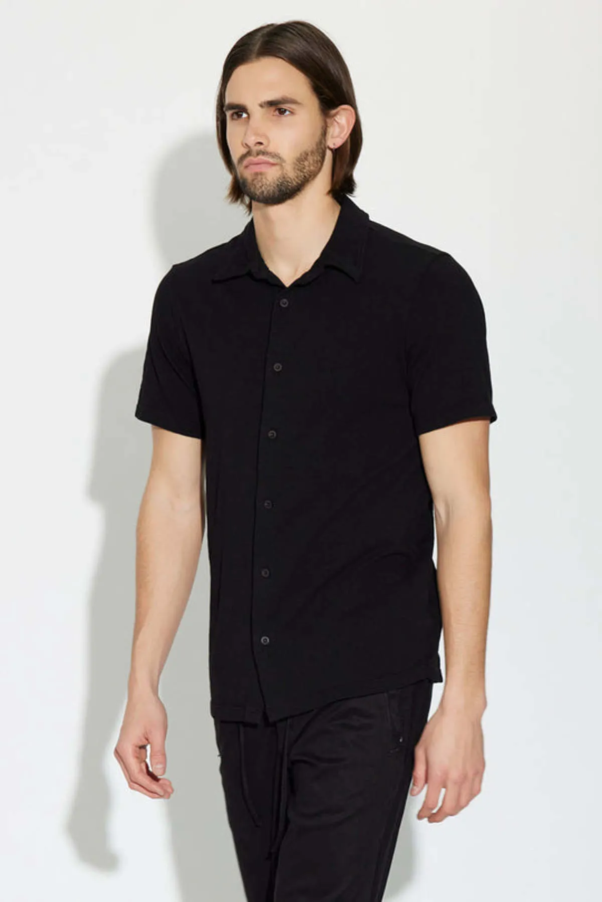 Presley Short Sleeve Buttondown - Charcoal