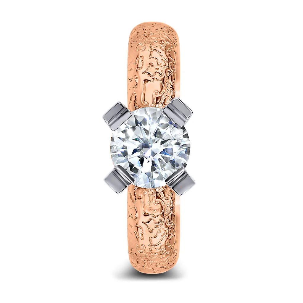 Princess Cora Texture Engagement Ring