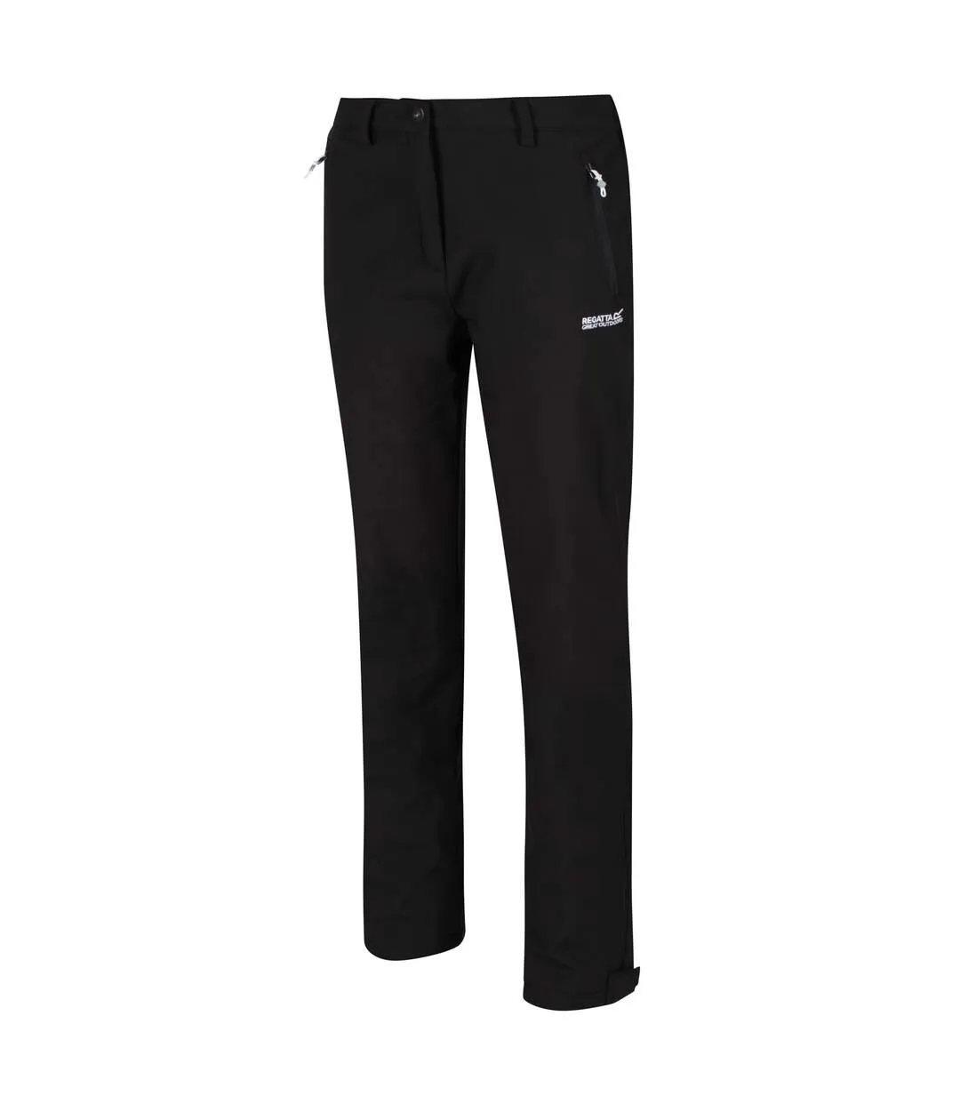 Regatta Great Outdoors Womens/Ladies Geo Softshell II Regular Leg Trousers (Black) - UTRG1028