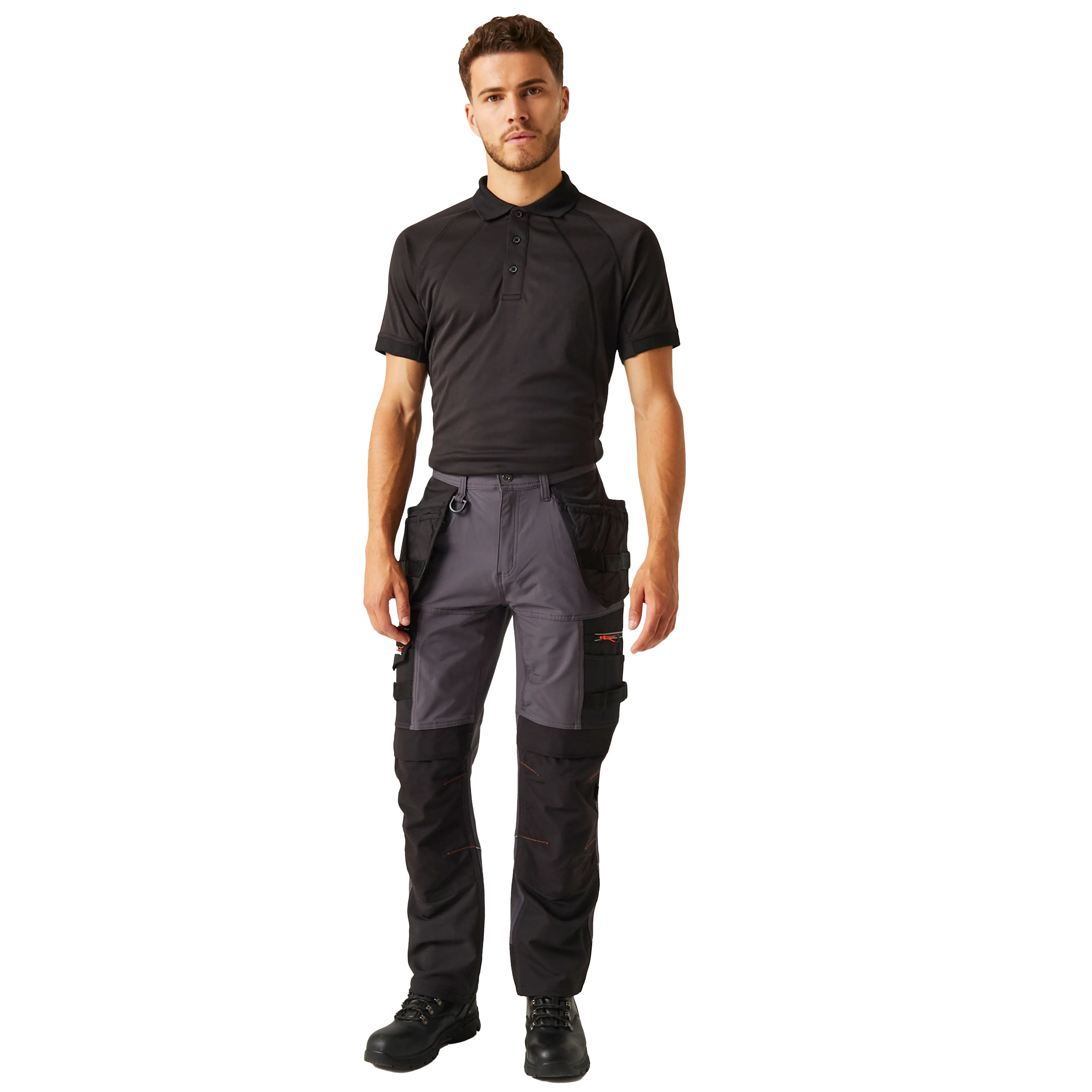 Regatta Infiltrate Softshell Stretch Trousers Iron/Black