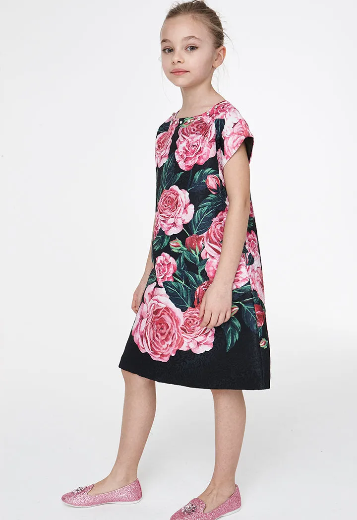 Rose Printed Dress