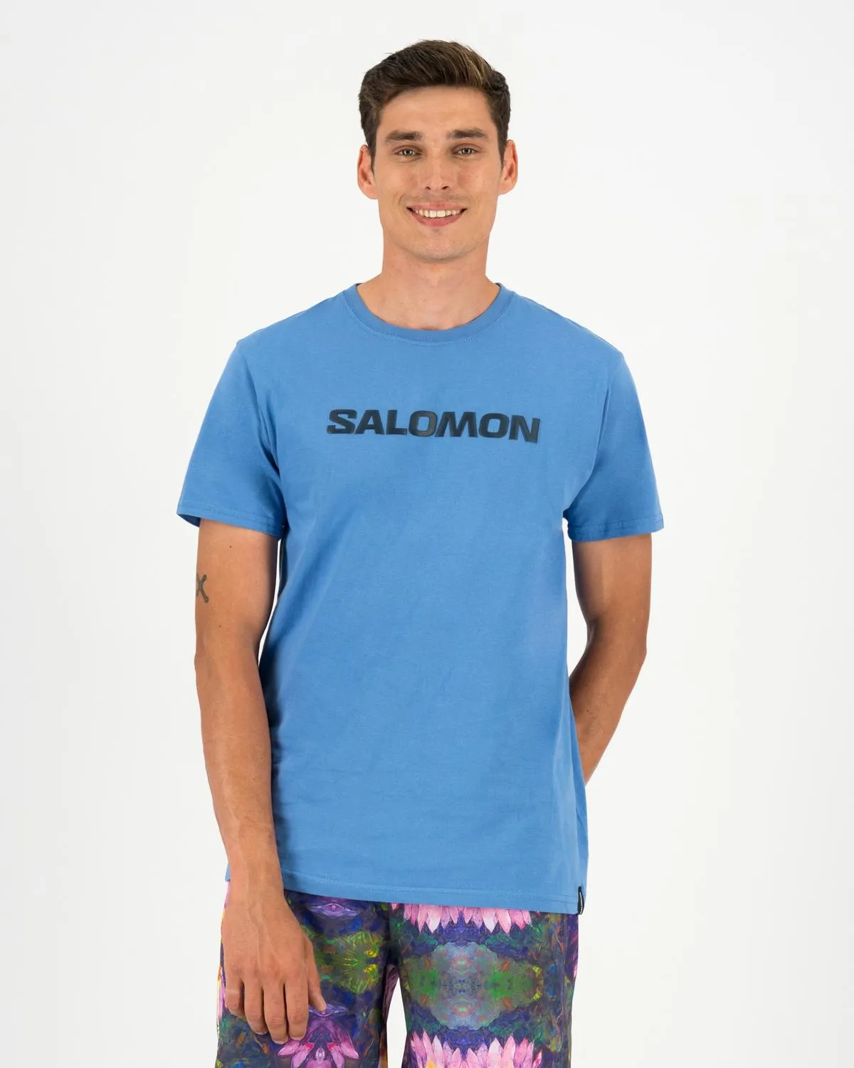 Salomon Sml8557 Mens Core Logo Ss Tee Quiet Harbour