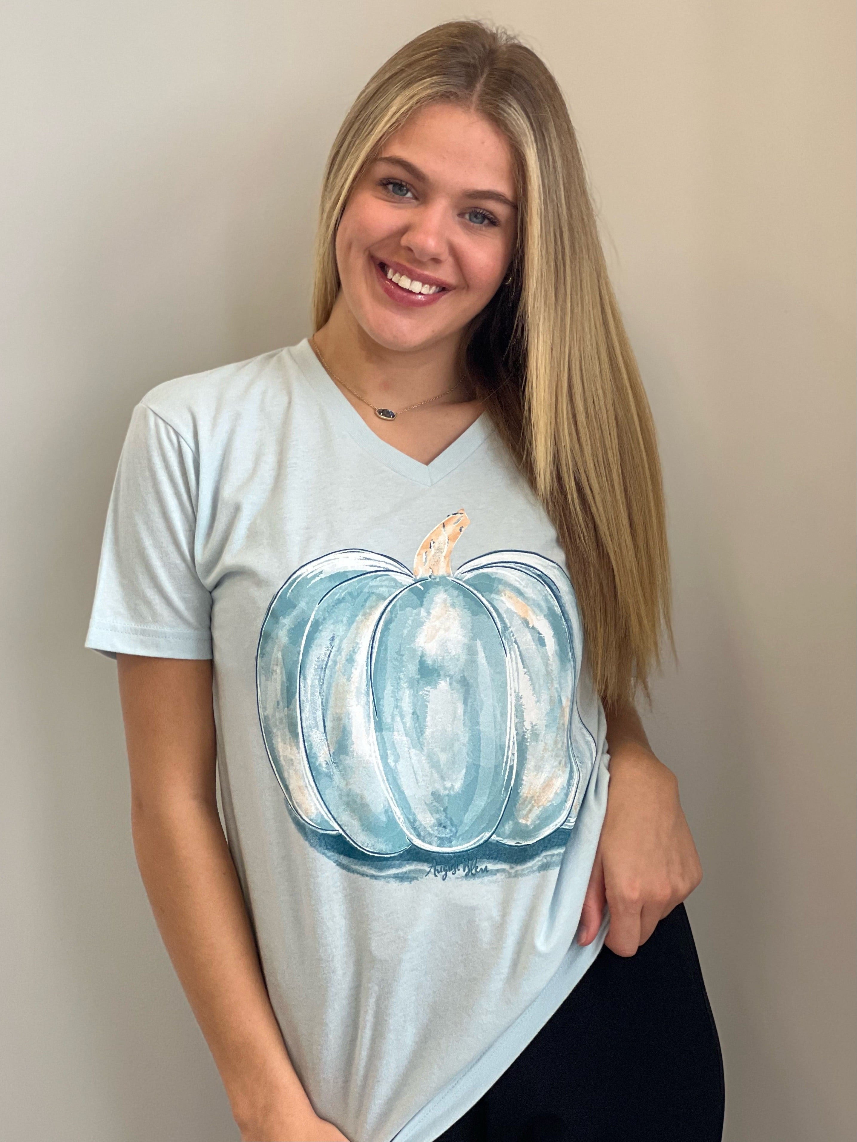 Sarah Blue Pumpkin T-Shirt