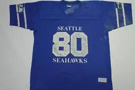 Seattle Seahawks Steve Largent #80 Vintage 80's Sport Togs PayDirt Distressed T-Shirt