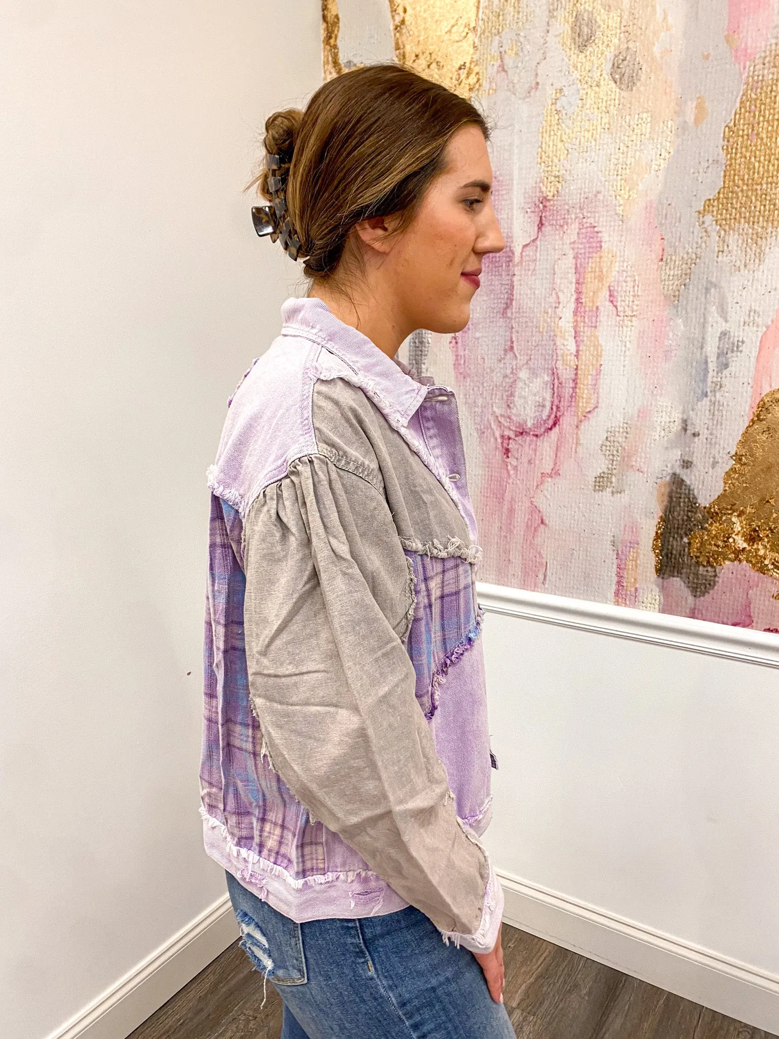 Shades of Lavender Patch Jacket