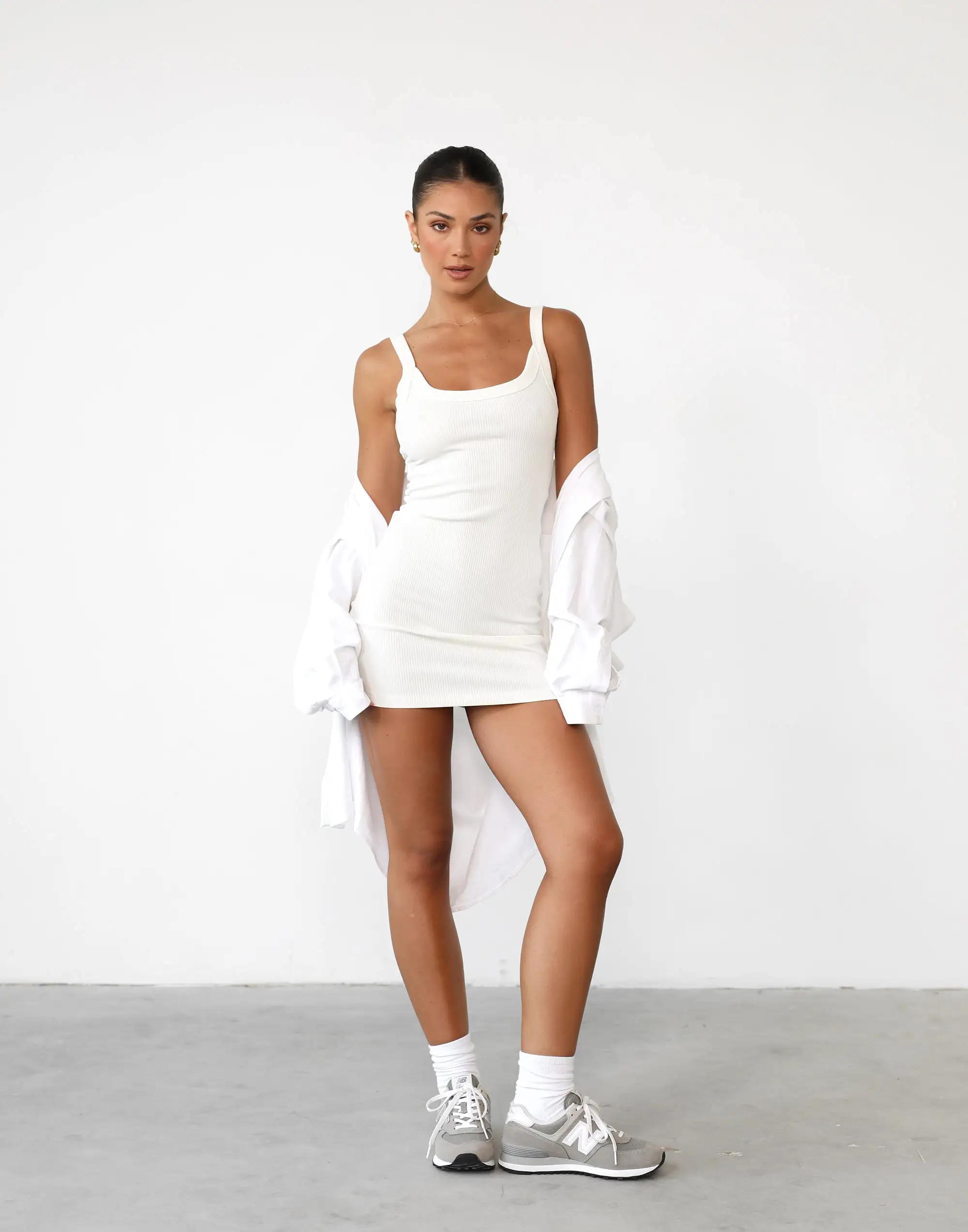 Skyler Mini Dress (Off White)