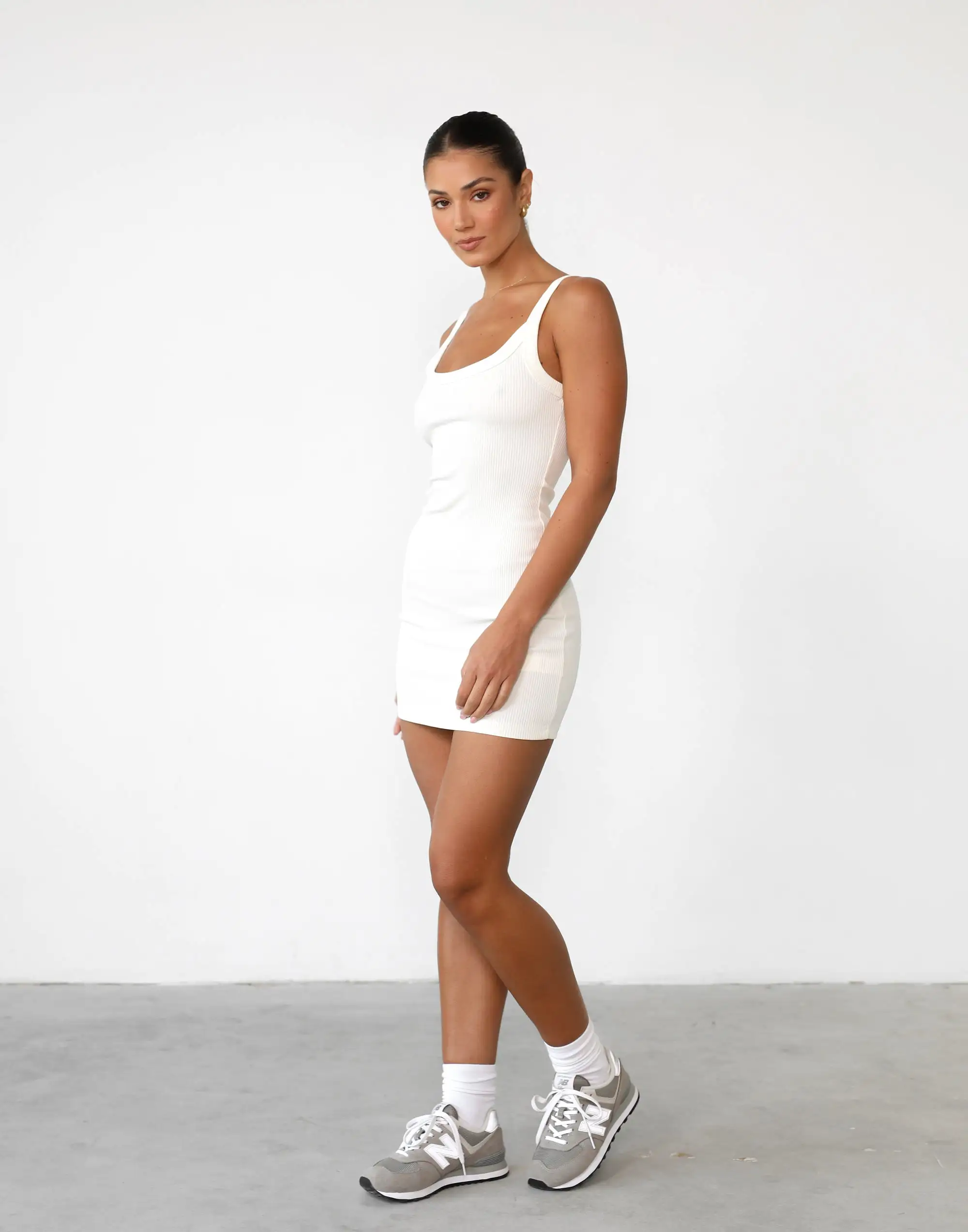 Skyler Mini Dress (Off White)