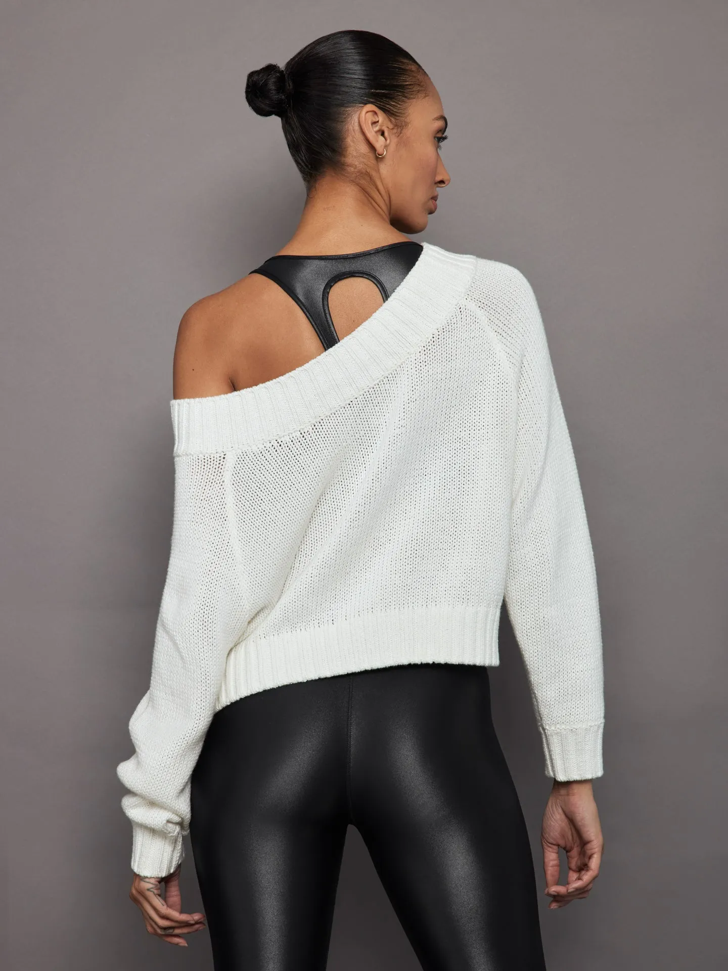 Slouchy Knit Sweater - Off White